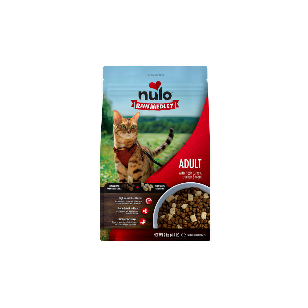 NULO RM sausā barība kaķiem, tītars/vista/forele, 2kg - Produkta attēls