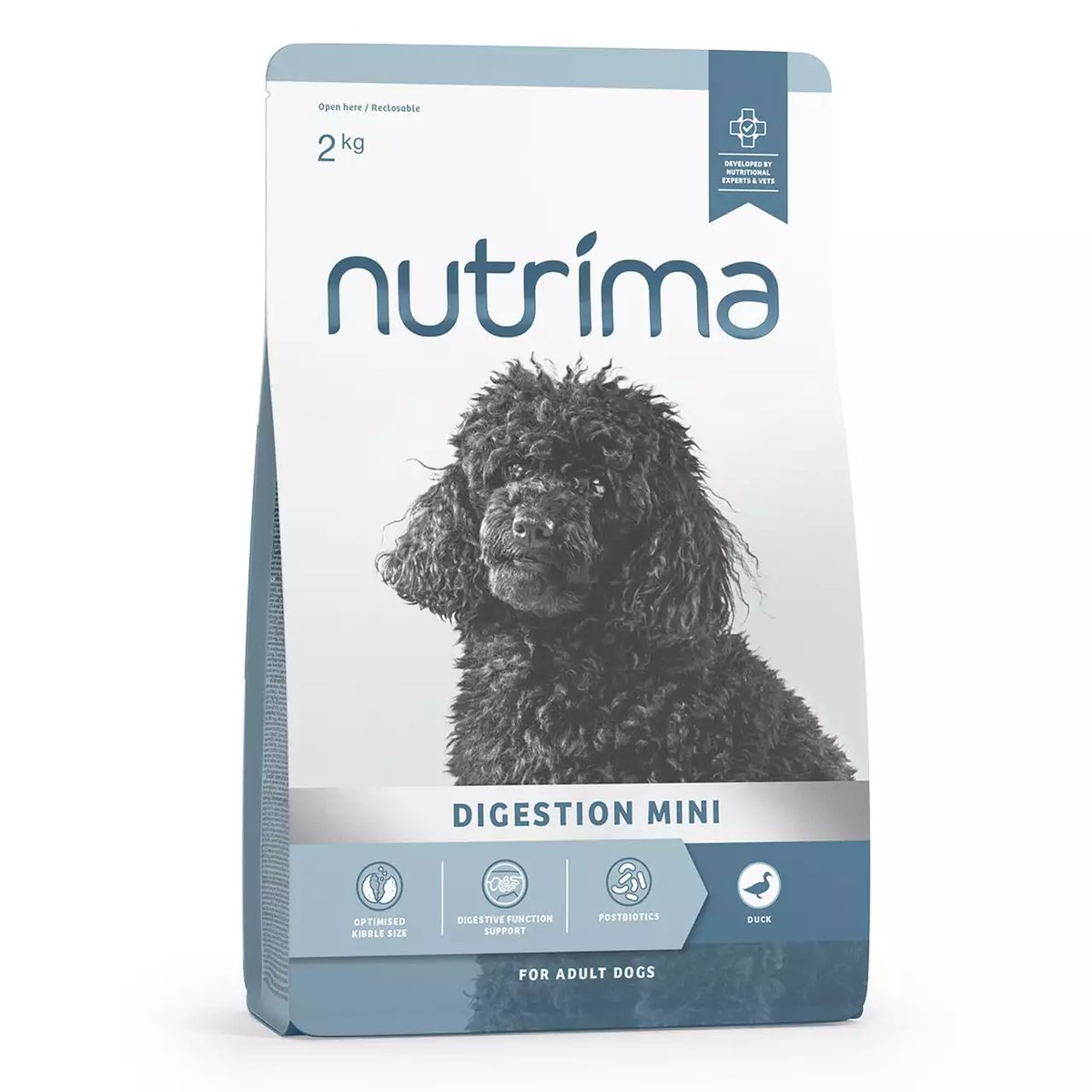 Nutrima Digestion Mini sausā barība suņiem, pīle, 2kg - Produkta attēls