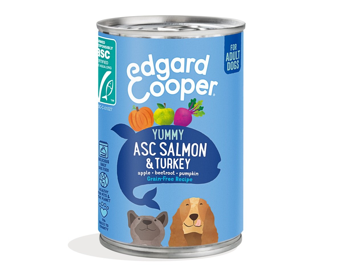 Edgard & Cooper šlapias maistas šunims su lašiša ir kalakutiena, 400g -  1