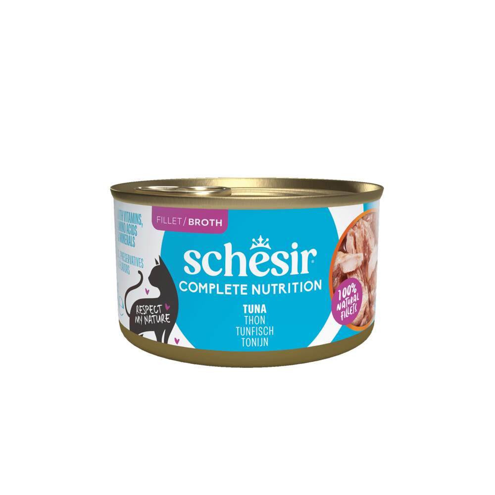 Schesir mitrā barība kaķiem, tuncis buljonā, 85g - Produkta attēls