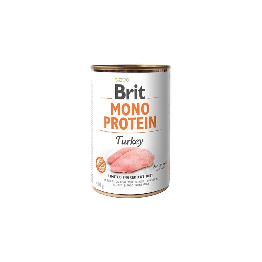 BRIT CARE MONO PROTEIN KONSERVAI ŠUNIMS SU KALAKUTIENA, 400G - 