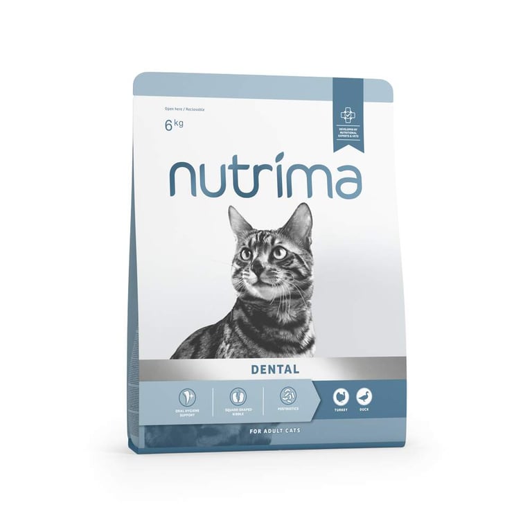 Nutrima Dental sausā barība kaķiem, tītars/pīle, 6kg