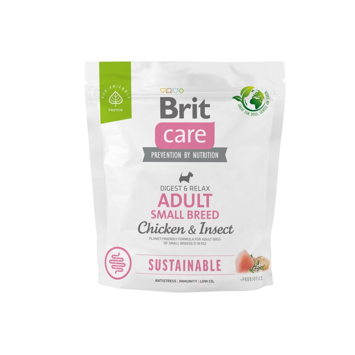 BRIT Care Adult small sausā barība suņiem, insekti/vista, 1kg - Produkta attēls