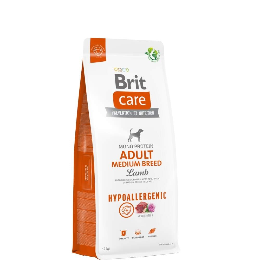 Brit Care hipoalerginis sausas maistas šunims su ėriena/ryžiai, 12kg - 