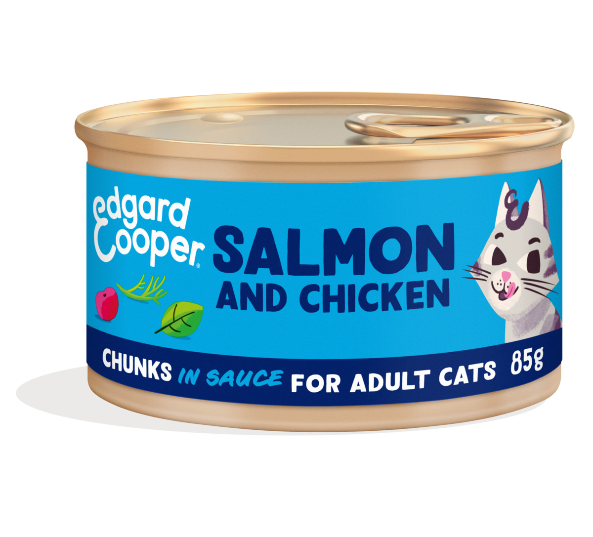 EDGARD COOPER mitrā barība kaķiem, lasis/vista, 85g - Produkta attēls