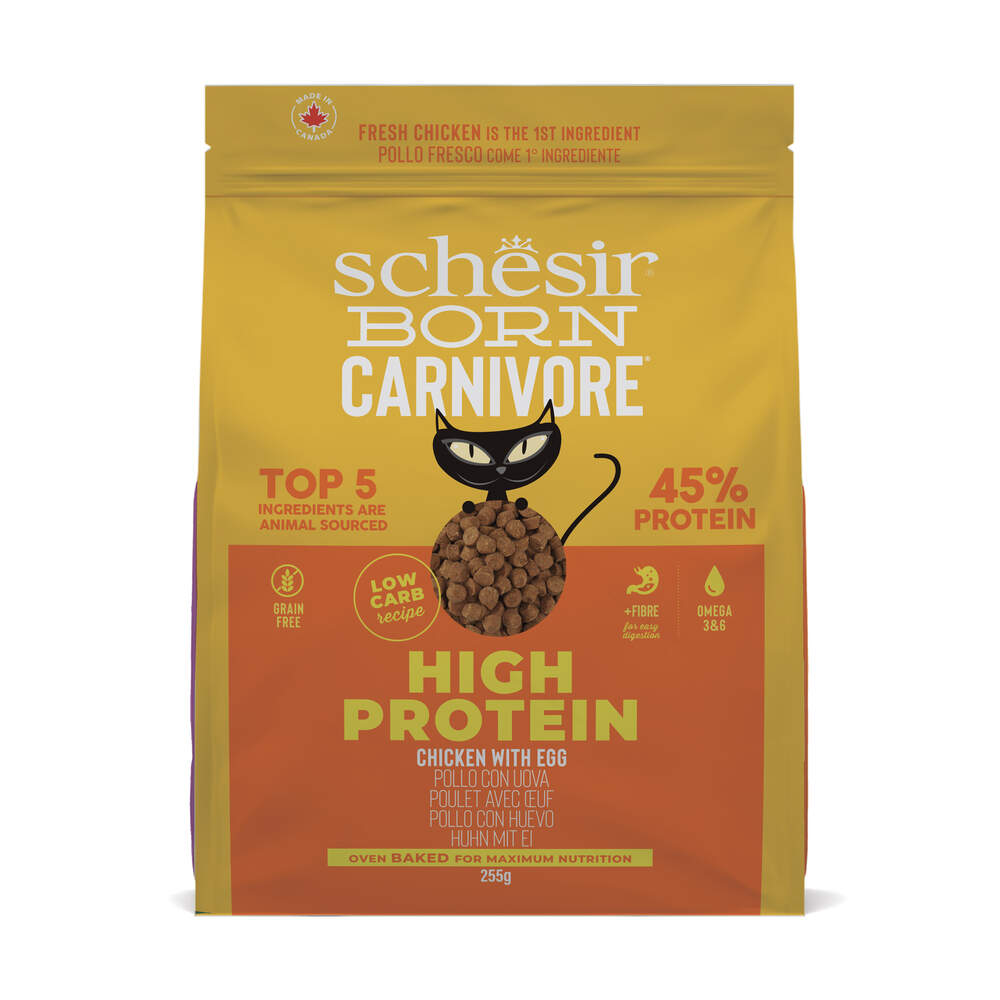 Schesir Born Carnivore kassi kuivtoit, kana/muna, 255 g - Tootepilt