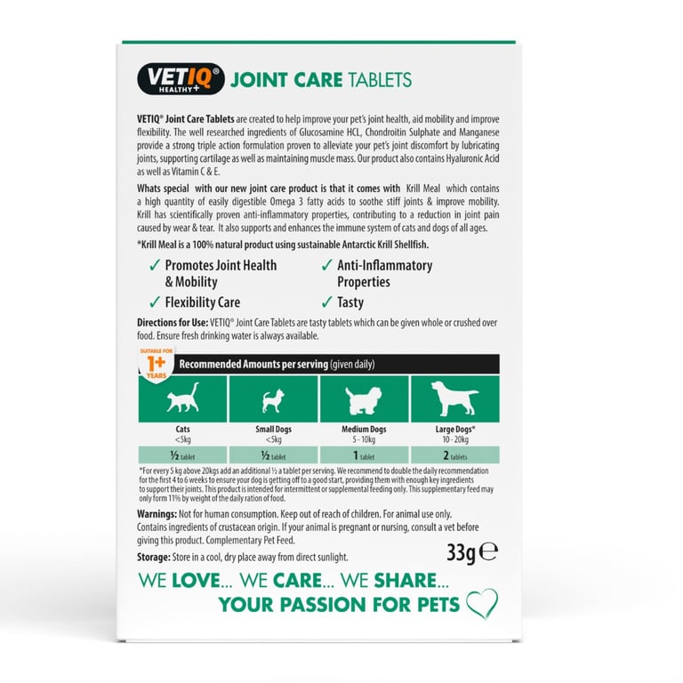 VETIQ Joint Care vitaminai sąnariams suaugusiems augintiniams, 45 vnt -  3