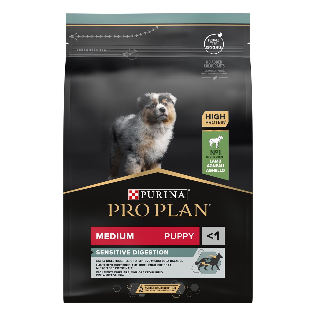 Purina PRO PLAN Medium Puppy Sensitive Digest with OPTIDIGEST®, 3 kg - Tootepilt 1