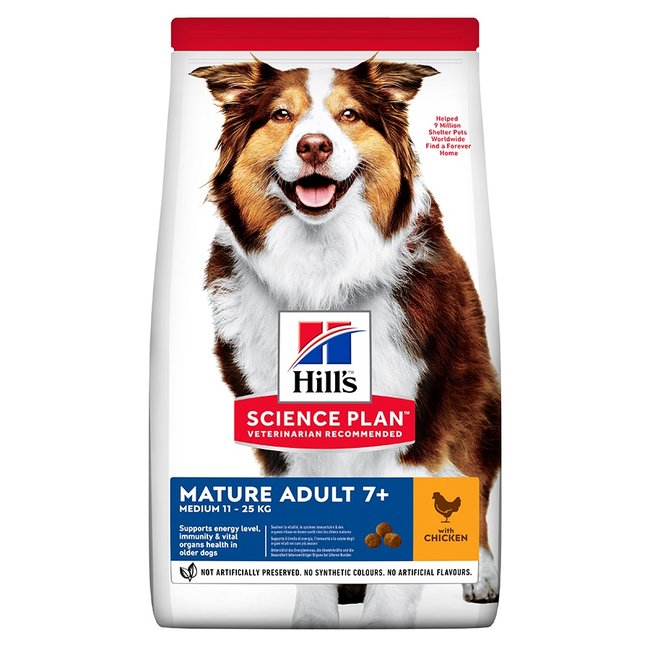 Hill´s Science Plan Mature Medium maistas šunims su višt. 14kg -  1