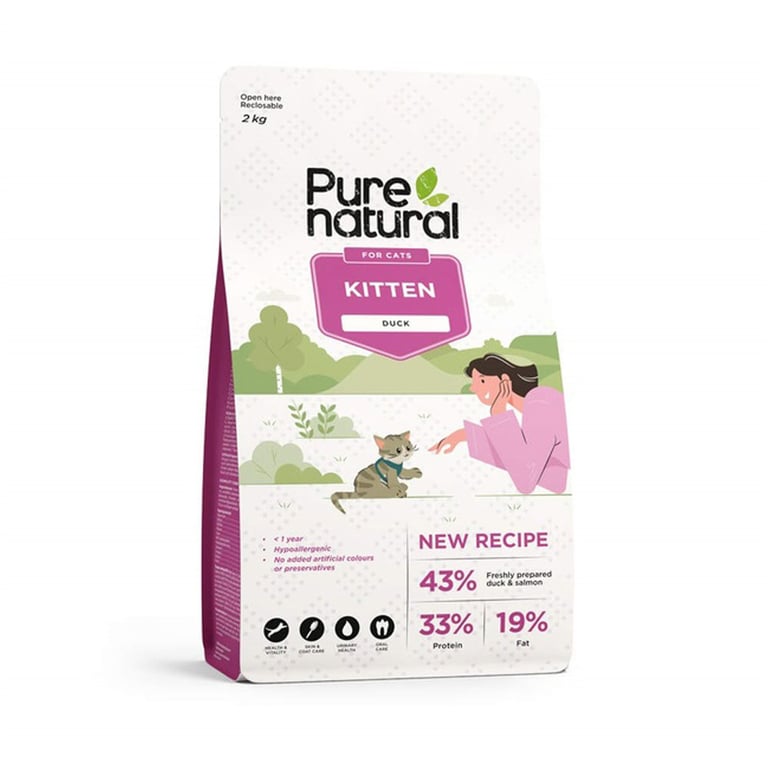 Purenatural kassipoja kuivtoit, part, 2 kg