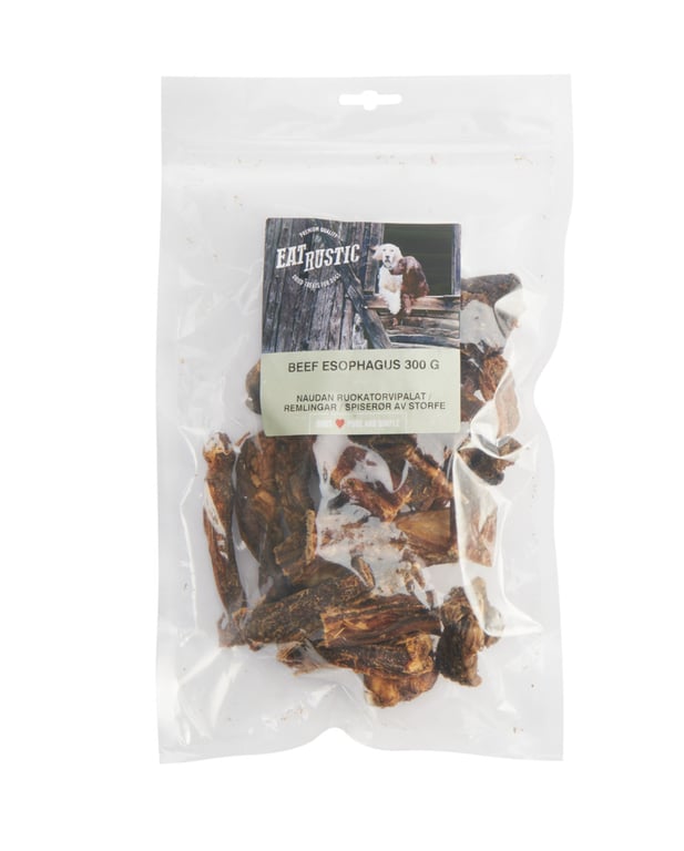Eat Rustic natūralus skanėstas šunims – jautienos stemplės, 300 g