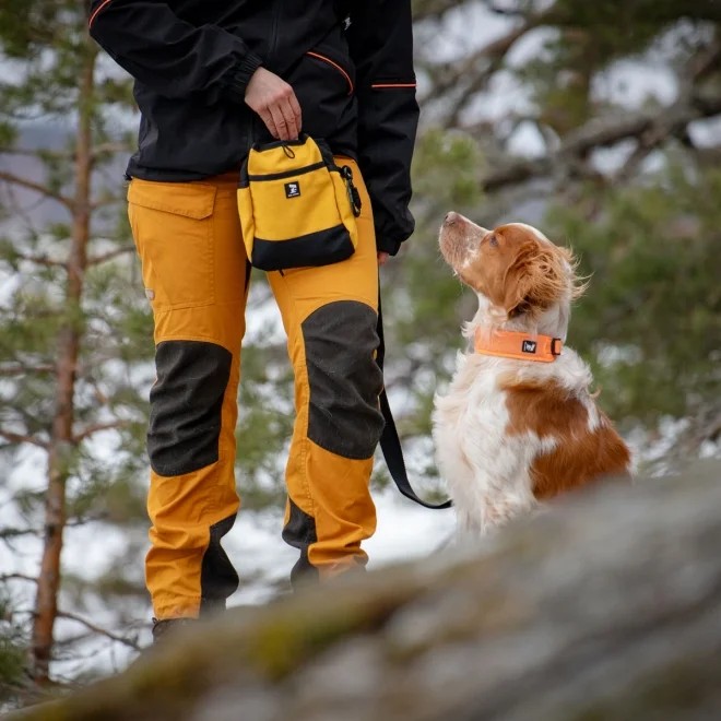 Feel Active Treat Bag Canvas kārumu soma suņiem, dzeltena - Produkta attēls 2