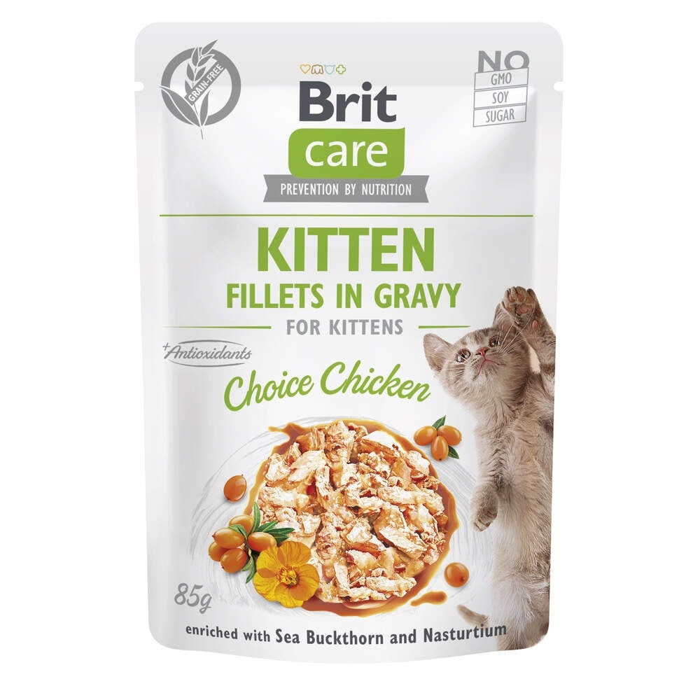 Brit Care šlapias maistas kačiukams su vištiena, 85g - 