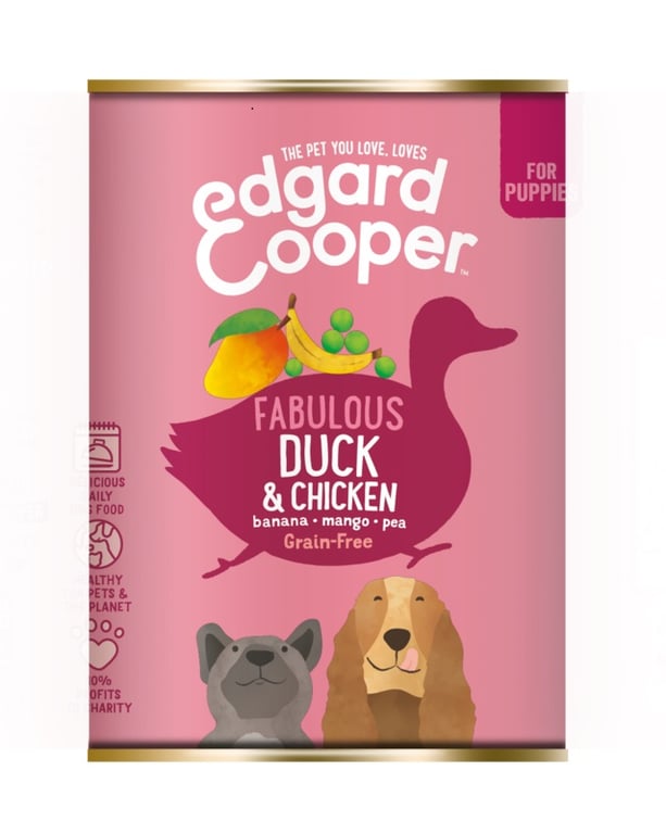 EDGARD COOPER mitrā barība kucēniem, pīle/vista, 400g