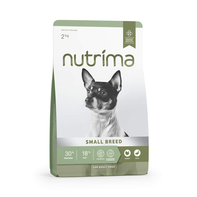 Nutrima väikest tõugu koera kuivtoit, 2 kg