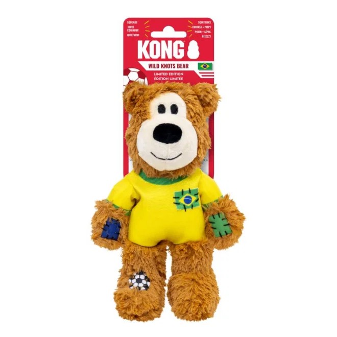 KONG Wild Knots Sport Bear koera mänguasi, jalgpallur