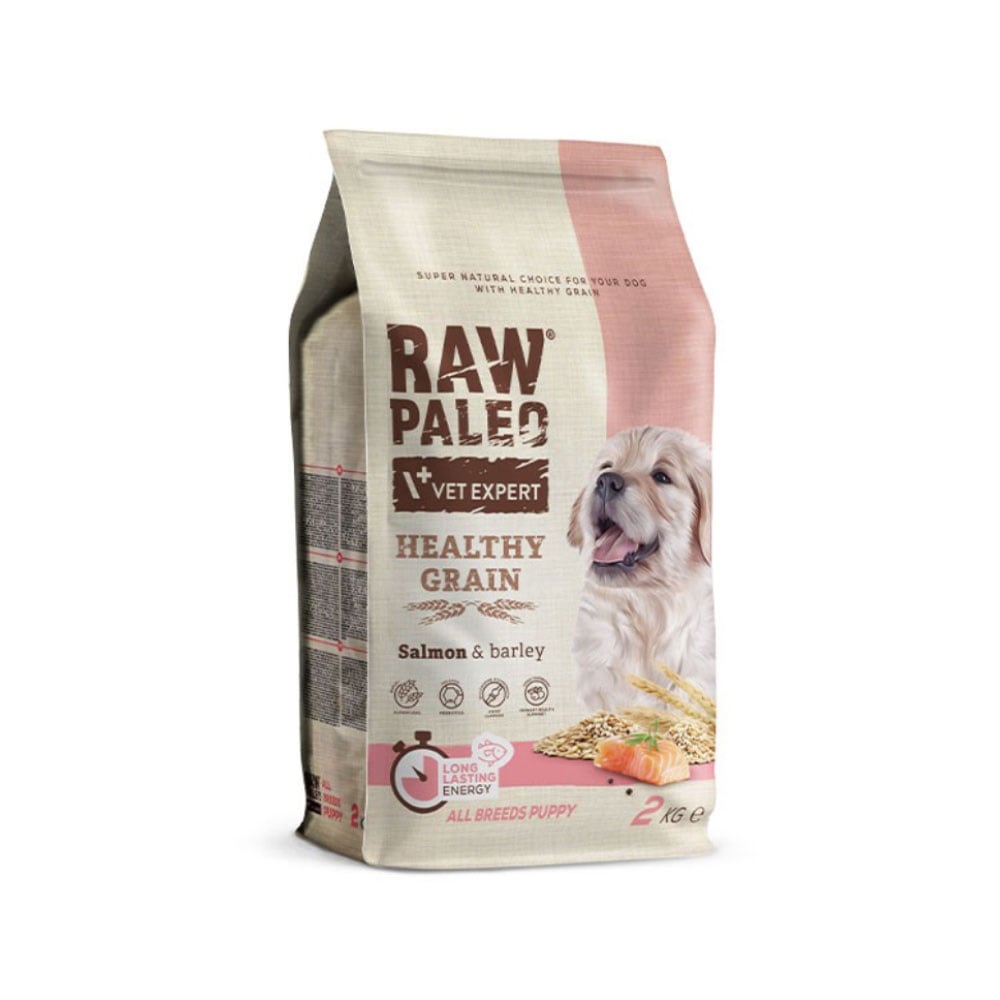 Raw Paleo Healthy Grain Puppy sausas maistas šuniukams su lašiša, 2 kg -  1