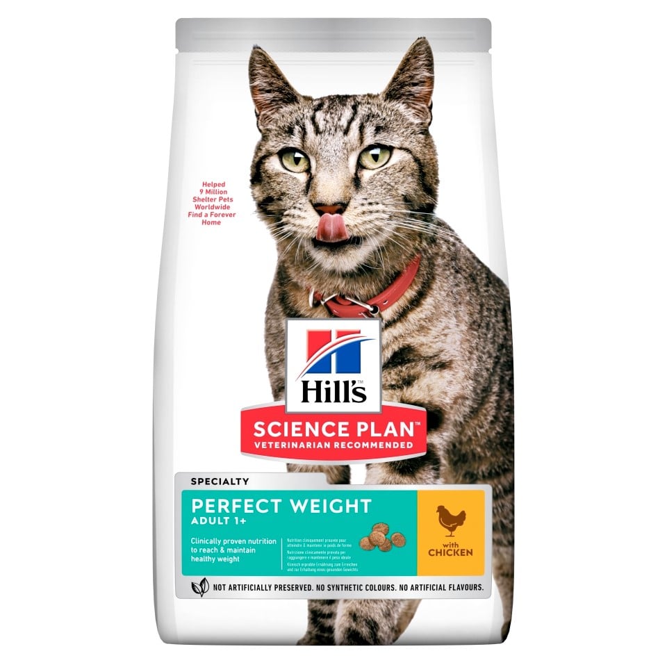Hill's Feline Adult Perfect Weight maistas katėms 1,5kg -  1