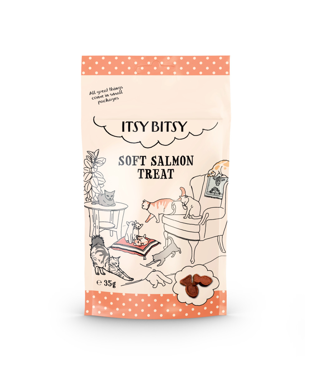 ItsyBitsy kačių skanėstas su lašiša, 35 g - 