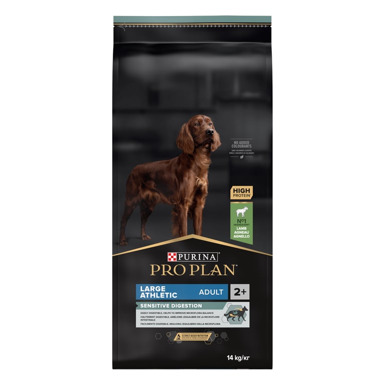 Pro Plan Adult Large Athletic sausas maistas šunims su ėriena, 14kg