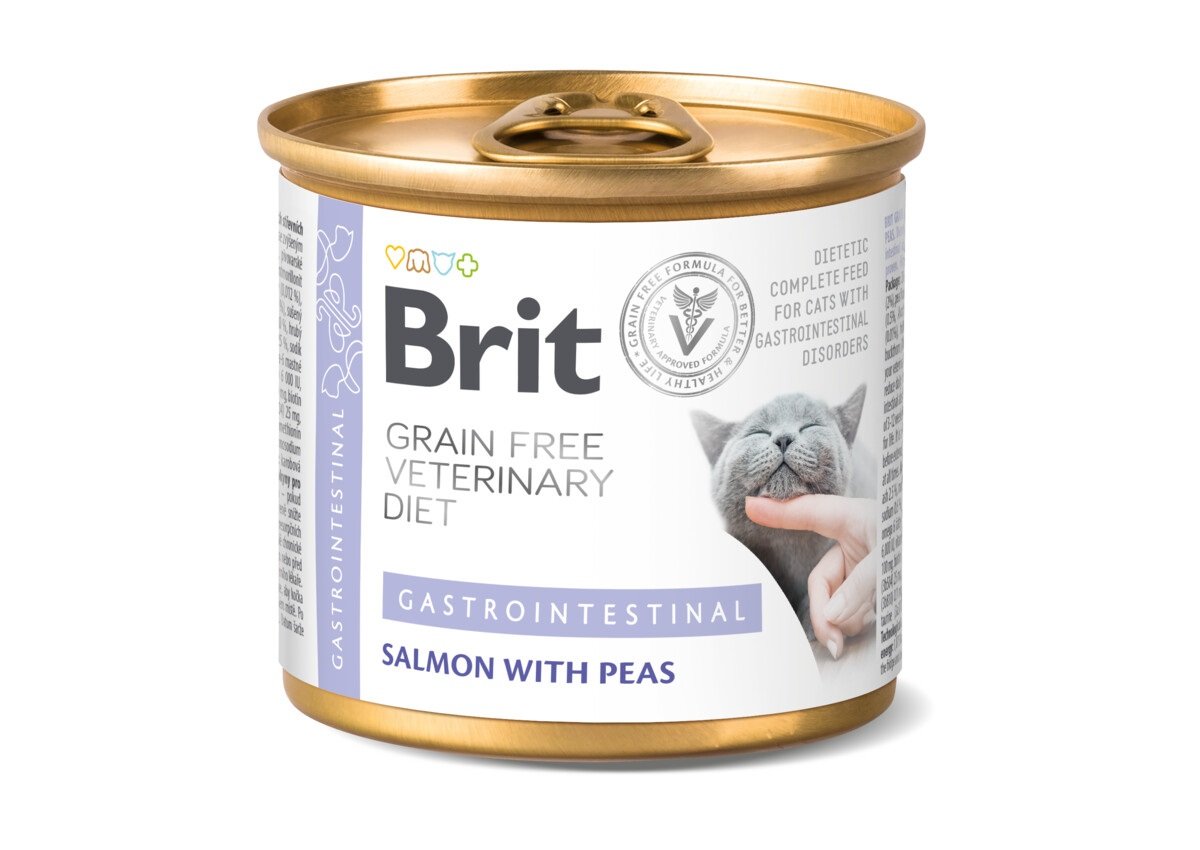 BRIT GF VD Gastrointestinal mitrā barība kaķiem, lasis/zirņi, 200g - Produkta attēls