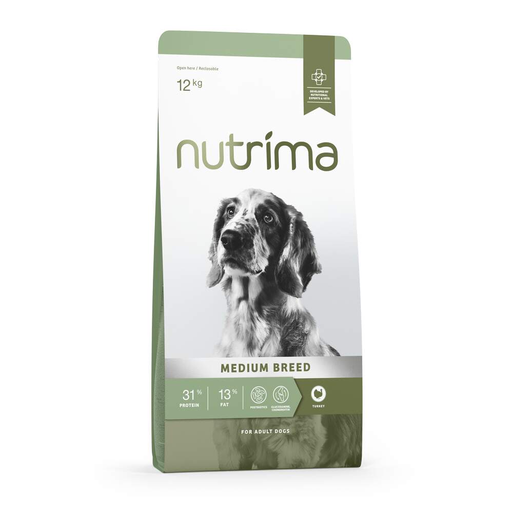 Nutrima Medium sausā barība suņiem, tītars, 12kg - Produkta attēls