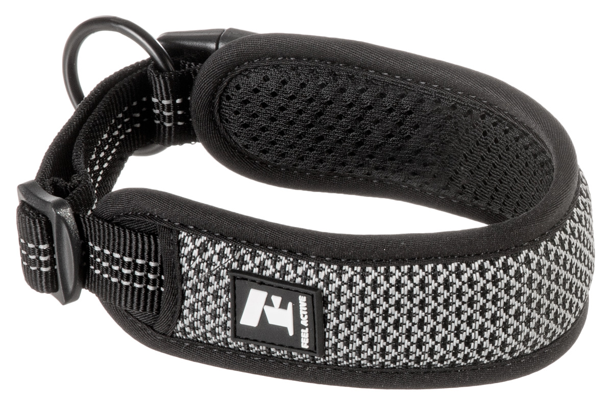 FA ŠVIESĄ ATSPINDINTIS ANTKAKLIS, 45–55CM, JUODOS* - 