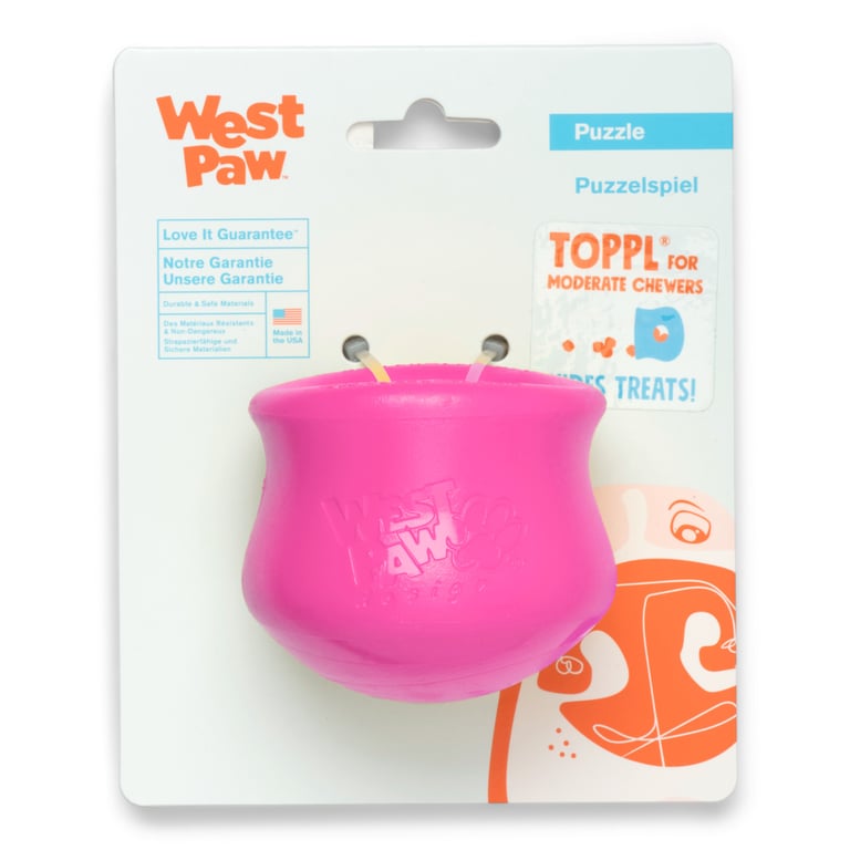 West Paw Toppl išradingas žaislas ir skanėstų dubenėlis viename