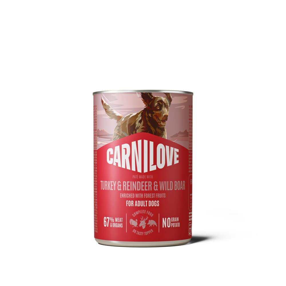 Carnilove koerakonserv, kalkun/põhjapõder/metssiga, 400 g - Tootepilt