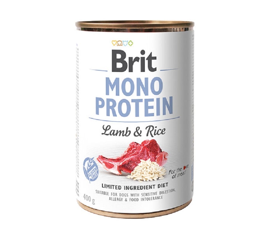 Brit Care konservuotas maistas šunims su ėriena ir ryžiais, 400g -  1