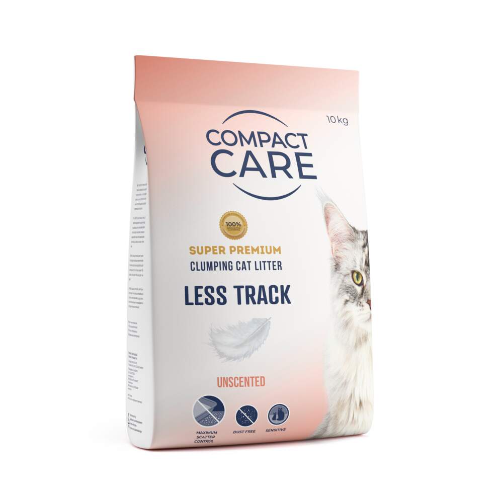 COMPACT CARE Less Track pakaiši kaķiem, 10kg, bez aromāta - Produkta attēls 1