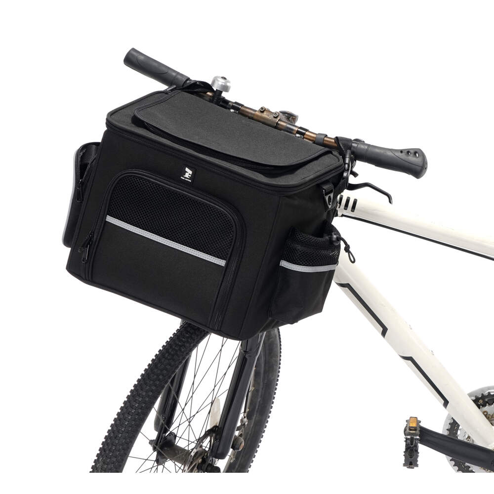 Feel Active velosipēda grozs suņiem ar metāla stiprinājumu, melns - Produkta attēls 1