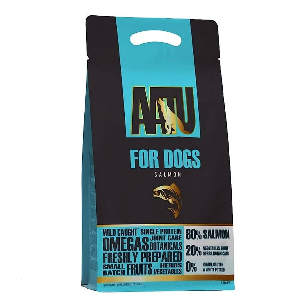 AATU sausā barība suņiem, lasis, 1,5 kg - Produkta attēls 1