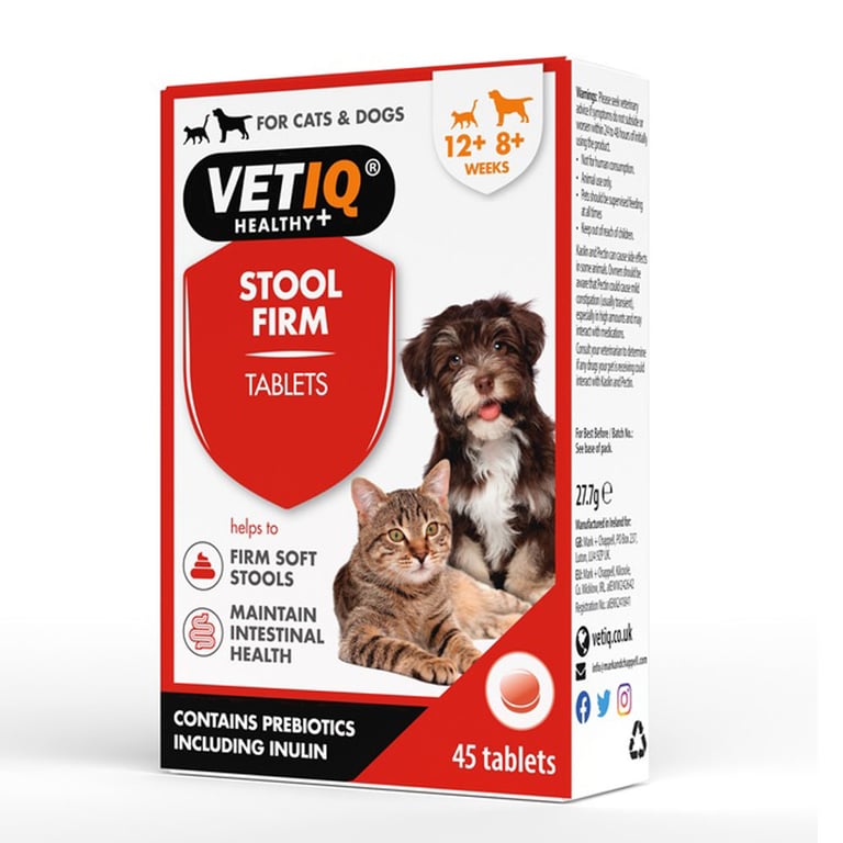 VETIQ Stool Firm papildai šunų žarnyno veiklai, 45 vnt.