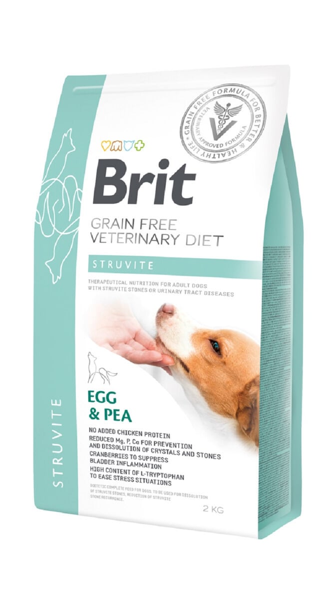 BRIT GF VD Struvite sausā barība suņiem, olas/zirņi, 2kg - Produkta attēls