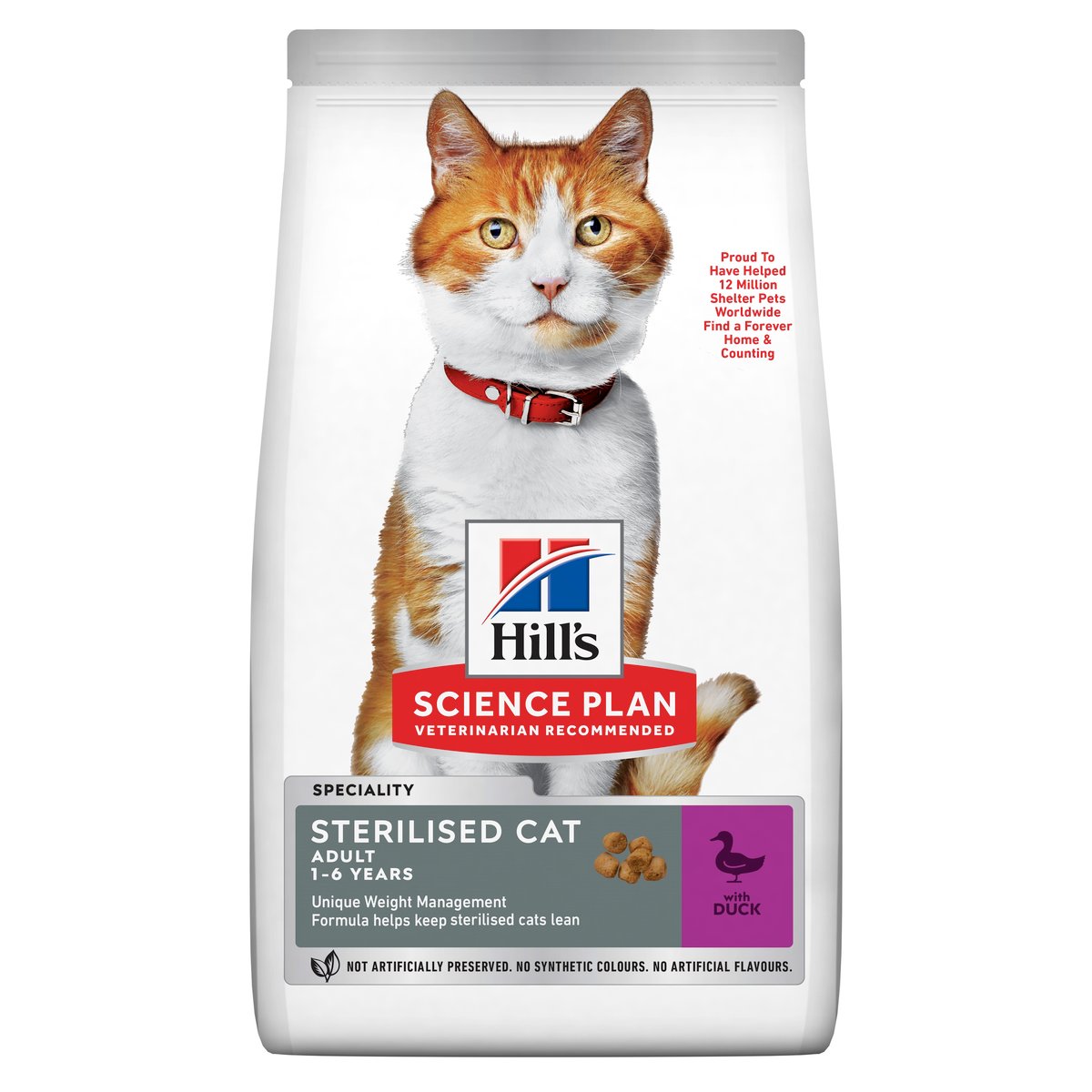 Hill's SP Sterilised sausā barība kaķiem, pīle, 3kg - Produkta attēls 1