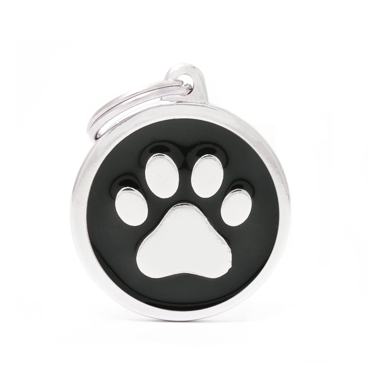 My Family Charm Black Big Circle Paw pakabukas, juodas -  1