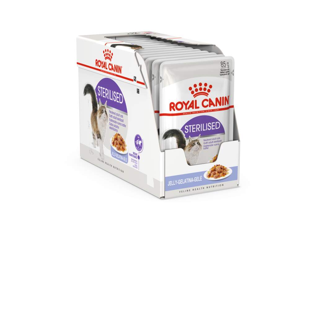 ROYAL CANIN Sterilised mitrā barība želejā kaķiem, 12x85g - Produkta attēls