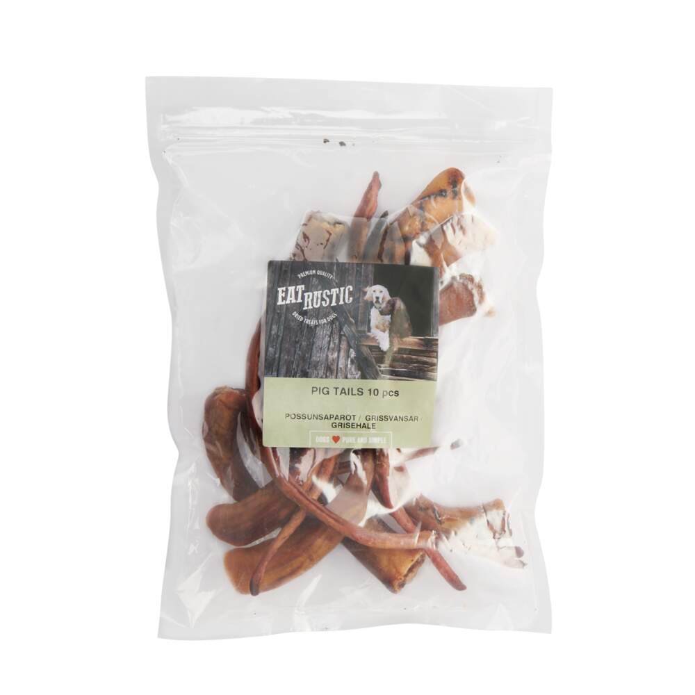 Eat Rustic natūralus skanėstas šunims-kiaulės uodegos (10vnt.), 250 g -  1