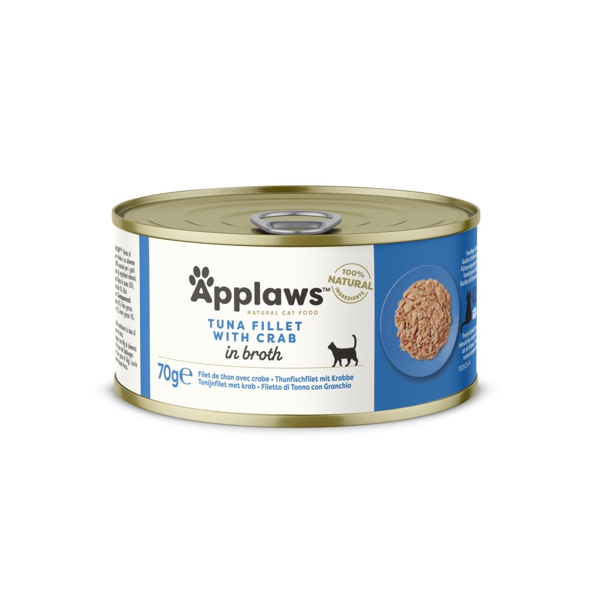 Applaws šlapias maistas katėms, su tunu ir krabu, 70 g - 