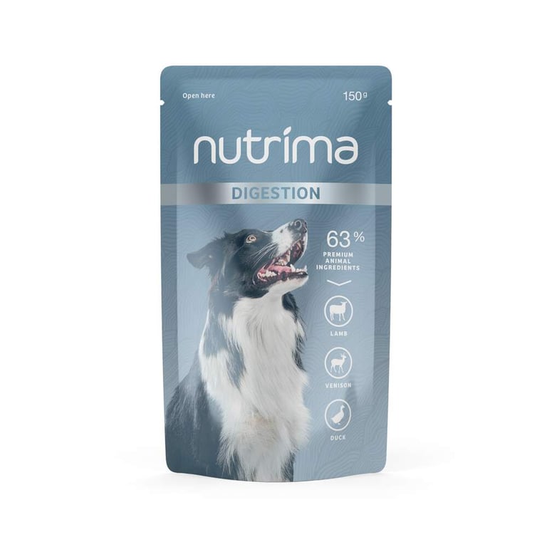 Nutrima Digestion mitrā barība suņiem, jērs/briedis/pīle, 150g