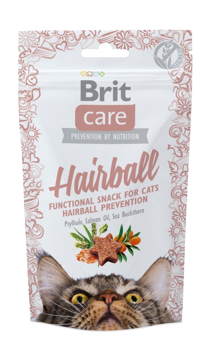 Brit Care skanėstai katėms nuo plaukų gumulėlių susidarymo, 50g - 