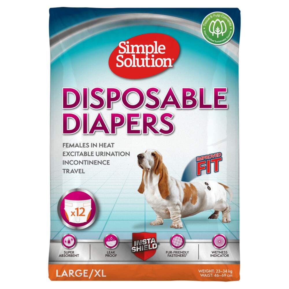 Simple Solution ühekordsed mähkmed emastele koertele L/XL - Tootepilt