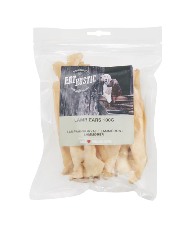 Eat Rustic natūralus kramtomas užkandis šunims – avies ausys, 100g