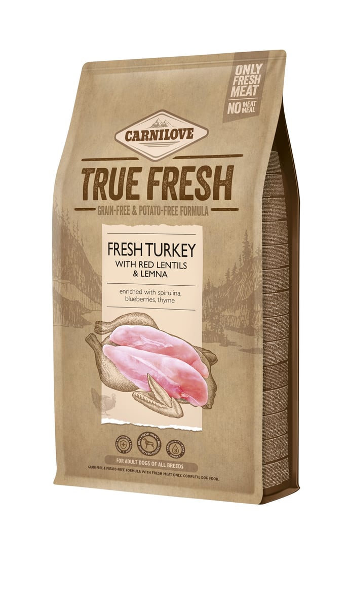 Carnilove True Fresh maistas šunims su kalakutiena, 1,4kg - 