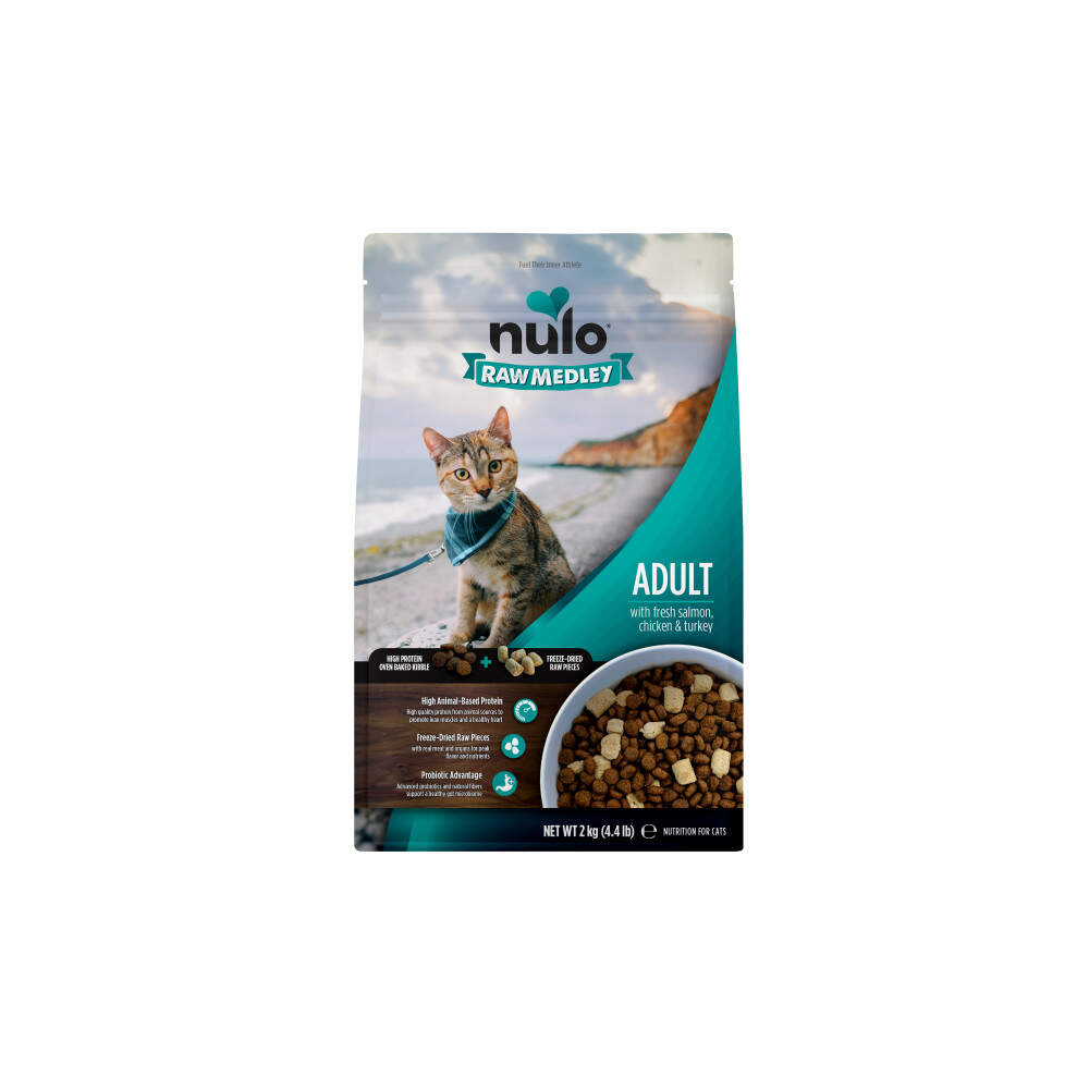 NULO RM sausā barība kaķiem, lasis/vista/tītars, 2kg - Produkta attēls