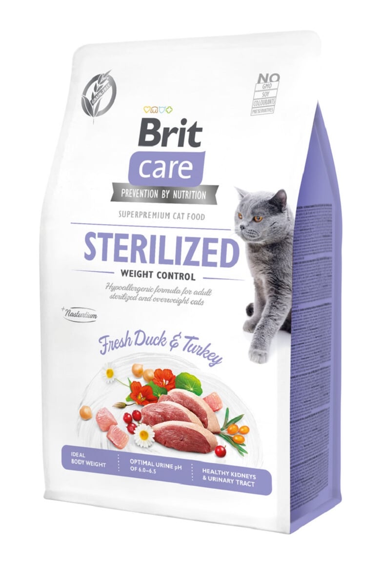 BRIT Care Weight Control sausā barība kaķiem, pīle/tītars, 400g - Produkta attēls