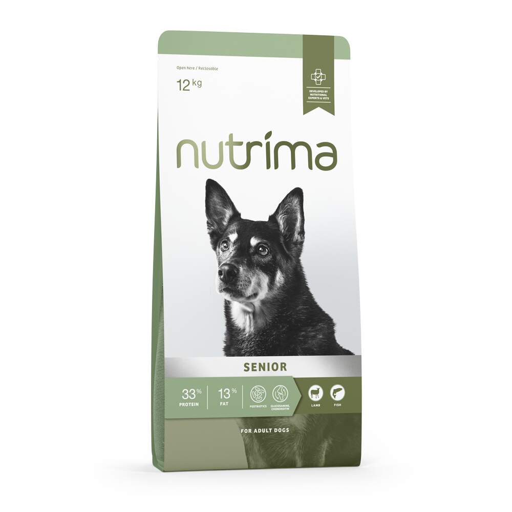 Nutrima Senior sausā barība suņiem, jērs, 12kg - Produkta attēls
