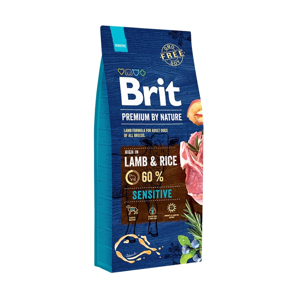 BRIT Premium Sensitive sausā barība suņiem, jērs/rīsi,15kg - Produkta attēls