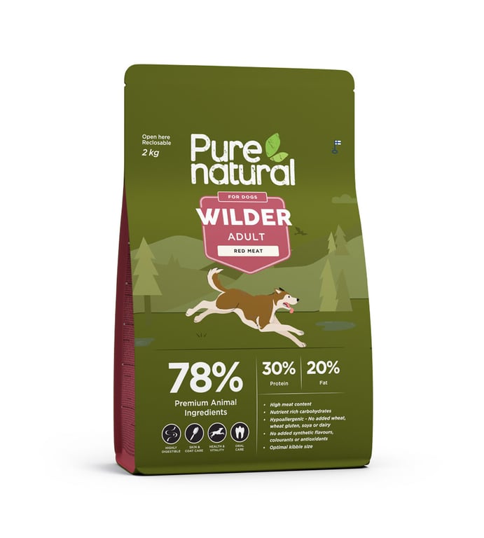 PURENATURAL Wilder Adult sausā barība suņiem, sarkanā gaļa, 2kg